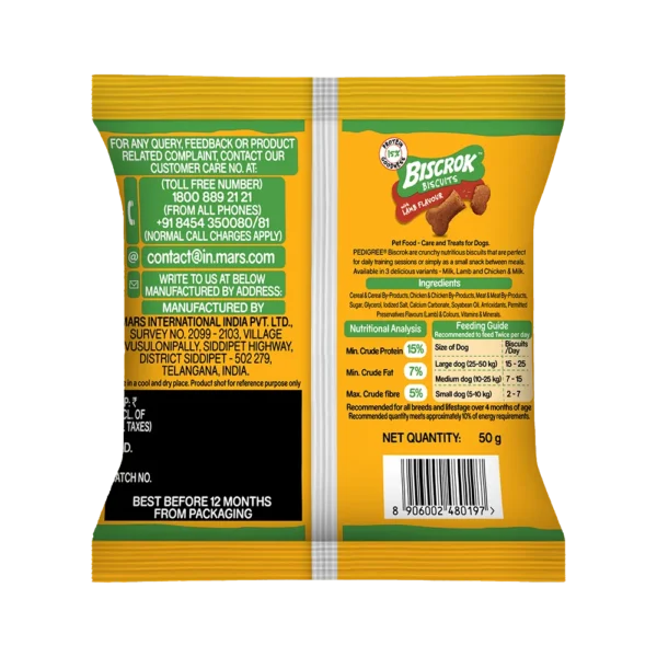 PEDIGREE® BISCROK™ Biscuits in Lamb Flavour-Petsbuddy