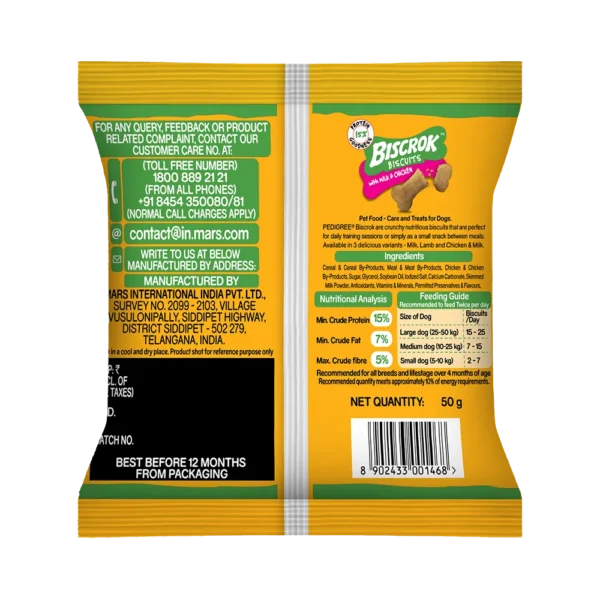 PEDIGREE® BISCROK™ Biscuits in Milk and Chicken Flavour-Petsbuddy