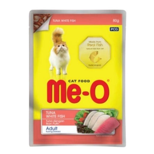 Me-O Wet Cat Food – Tuna and Whitefish (80g x 12 Pouches)-Petsbuddy