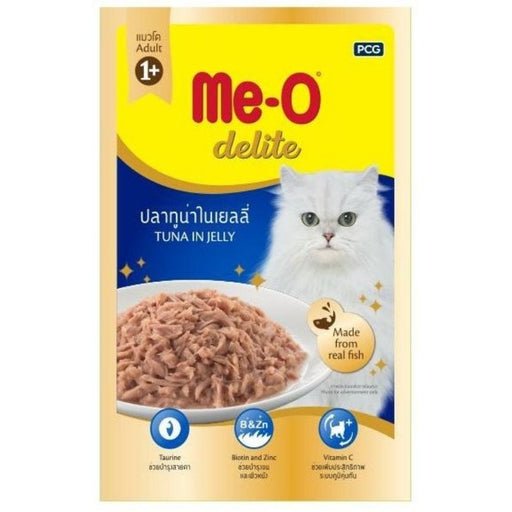 Me-O Delite Wet Cat Food – Tuna in Jelly (70g x 12 Pouches)-Petsbuddy