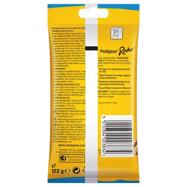 PEDIGREE® Rodeo Adult Dog Treat 123gm-Petsbuddy