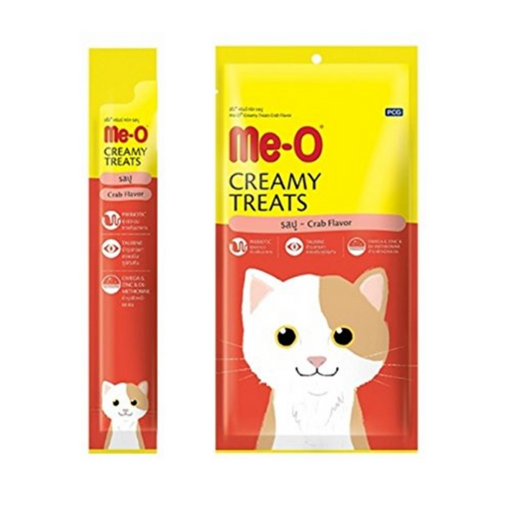 Me-O Creamy Cat Treats – Crab Pack of 1 (60g Pouch)-Petsbuddy