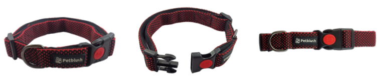 Dotted Padded Collars with Lock Buckle