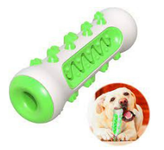Cylindrical Molar Toothbrush Toy with Hard Shell