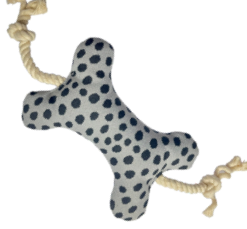Petblush Plush Dotted Bone Toy for Dogs 7 INCHES